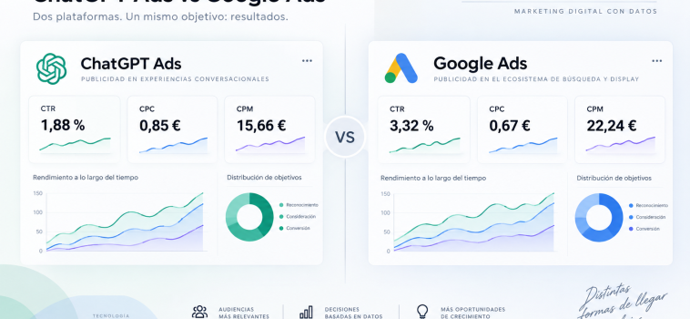 ChatGPT Ads vs Google Ads: qué aprendimos tras nuestra primera prueba con datos reales
