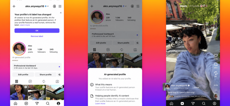 Instagram limitará el alcance de los perfiles con personas generadas por IA que no lo indiquen